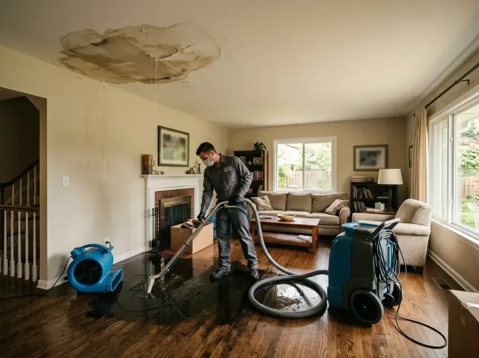 attic-pipe-burst-ceiling-drip-008 — frequently asked questions, Water Damage Restoration & Carpet Care in Columbus, MN
